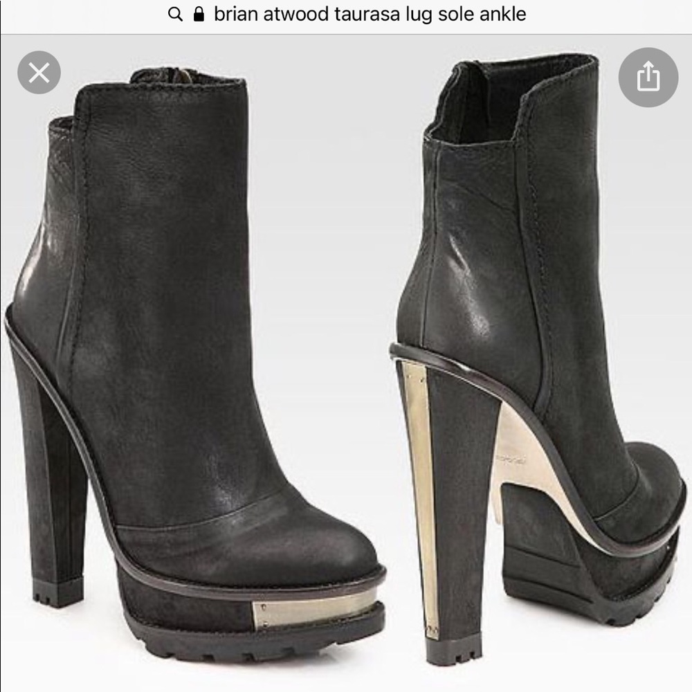 Brian Atwood Taurasa Lug Sole Ankle Boots
